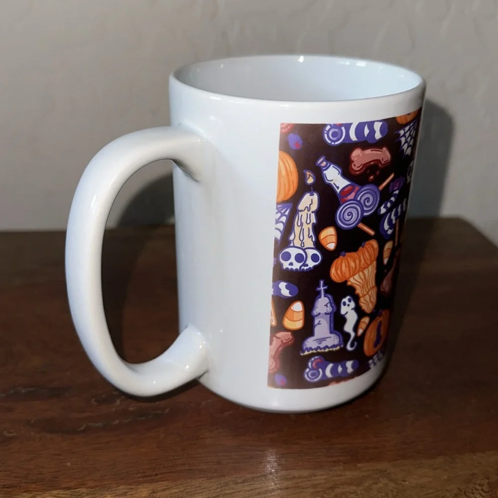 LOOKHUMAN Halloweenies Pattern Coffee Mug, 15 Ounce - Picture 6 of 10